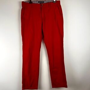 Tommy Hilfiger Men's Custom Fit Red Pants - 34/32